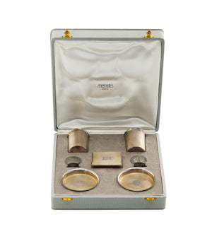 selling vintage Hermès Paris smoking set  silver rare collectable at A Collected Man London