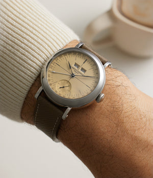 collect Laurent Ferrier Galet Annual Calendar  LCF025.AC.J2B Stainless Steel preowned watch at A Collected Man London