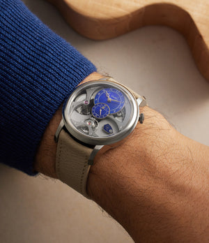 on the wrist Romain Gauthier Insight Micro-Rotor  Titanium preowned watch at A Collected Man London
