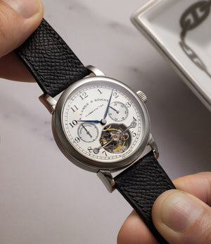 buy A. Lange & Söhne Tourbillon Pour le Mérite 1815 Platinum preowned watch at A Collected Man London Tourbillon Pour le Mérite | Platinum