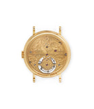 caseback Breguet Tourbillon 3350 Yellow Gold preowned watch at A Collected Man London