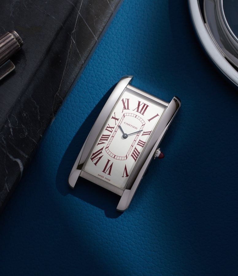 Discover Cartier Tank Cintree Platinum | Buy & Sell rare Cartier watches at A Collected Man London 