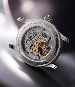 caseback rare Roger Dubuis Monopusher Chronograph H40 preowned watch at A Collected Man London