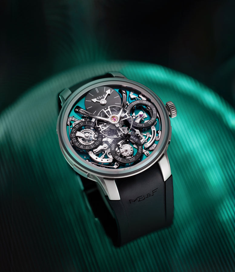 rare MB&F Legacy Machine Perpetual Evo  Titanium preowned watch at A Collected Man London