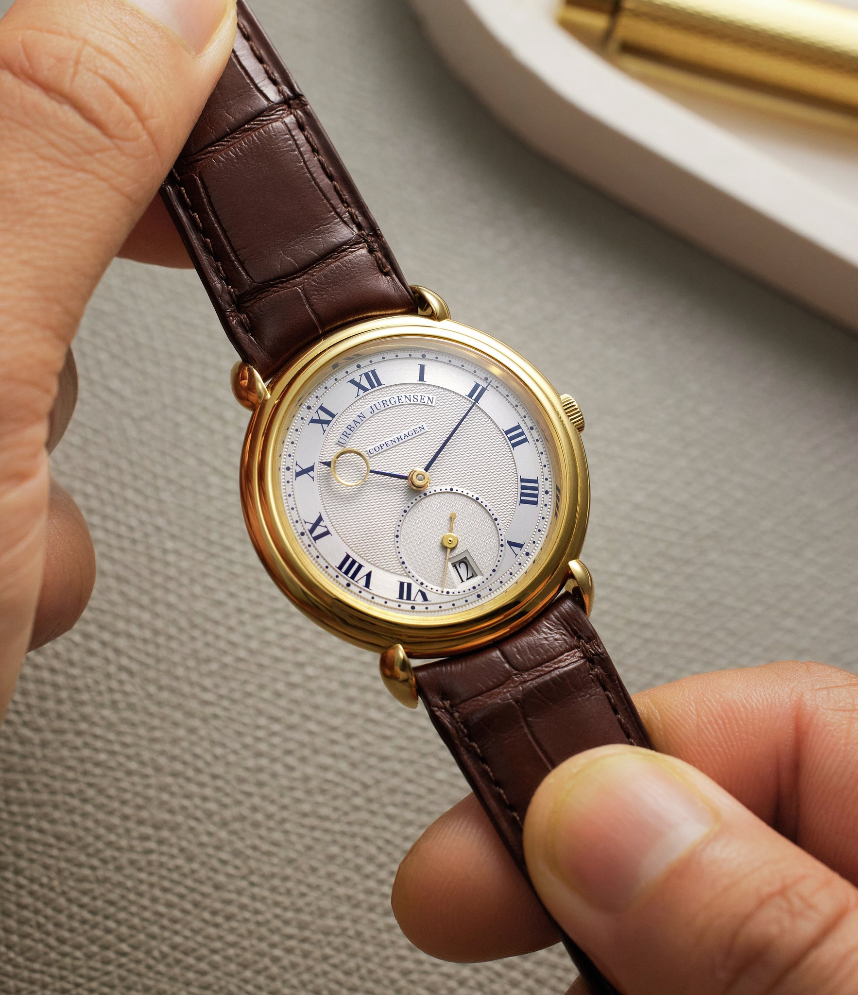 Reference 8 | Yellow Gold Urban_Jurgensen_Reference_8__yellowgold_A_Collected_Man_London_06.jpg A Collected Man london