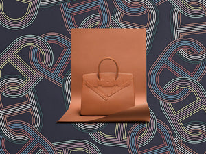 New Hermes Authentic Artistic Horse Theme Empty Box & Orange Logo Gift Bag