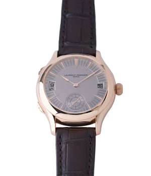 buy rose gold Laurent Ferrier Galet Traveller Micro Rotor LF 230.01 rose gold watch additional prototype dial for sale online at A Collected Man London UK approved reseller of preowned independent watchmakers