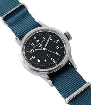 buy IWC Mark 11 6B/346 steel vintage military wristwatch Cal. 89 for sale online at A Collected Man London UK specialist of rare watches